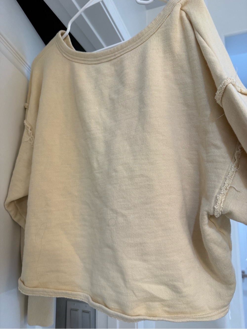 JoyLab Cream Drawstring Cropped Sweatshirt - Picture 5 of 8